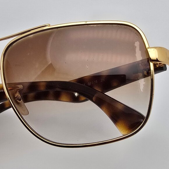 Ray-Ban RB3483 001/51 Matte Arista Gold Frame Light Brown Len Aviator Sunglasses - Picture 13 of 16